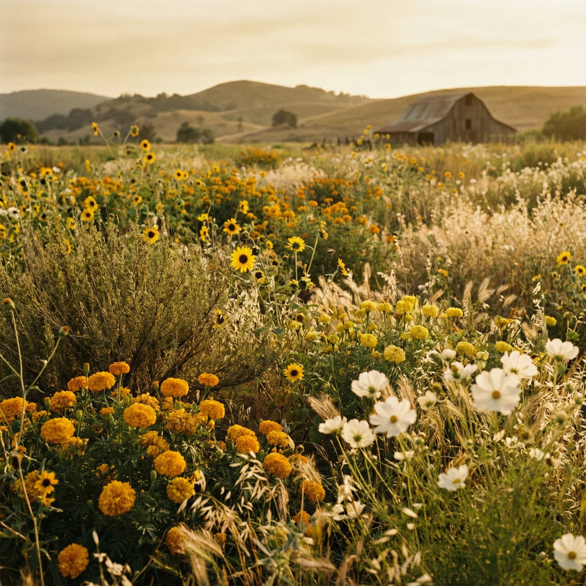 Campo de flores silvestres mexicanas